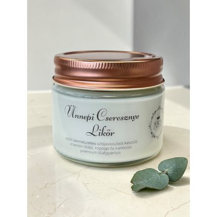 Szójaviasz gyertya-Ünnepi cseresznye likőr(Aurora Candle)