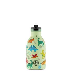   24BOTTLES Kids Clima 330ml rozsdamentes acél termosz szívószálas kupakkal -Jurassic Friends