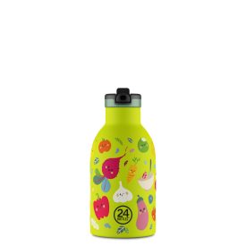   24BOTTLES Kids Clima 330ml rozsdamentes acél termosz szívószálas kupakkal-Veggie Friends