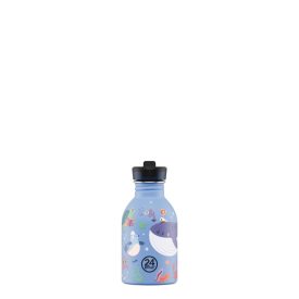  24BOTTLES Kids Urban 250ml rozsdamentes acél kulacs szívószálas kupakkal - Ocean Friends