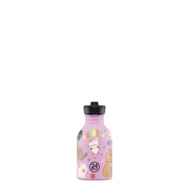   24BOTTLES Kids Urban 250ml rozsdamentes acél kulacs szívószálas kupakkal - Meow Friends