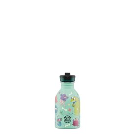   24BOTTLES Kids Urban 250ml rozsdamentes acél kulacs szívószálas kupakkal - Spooky Friends